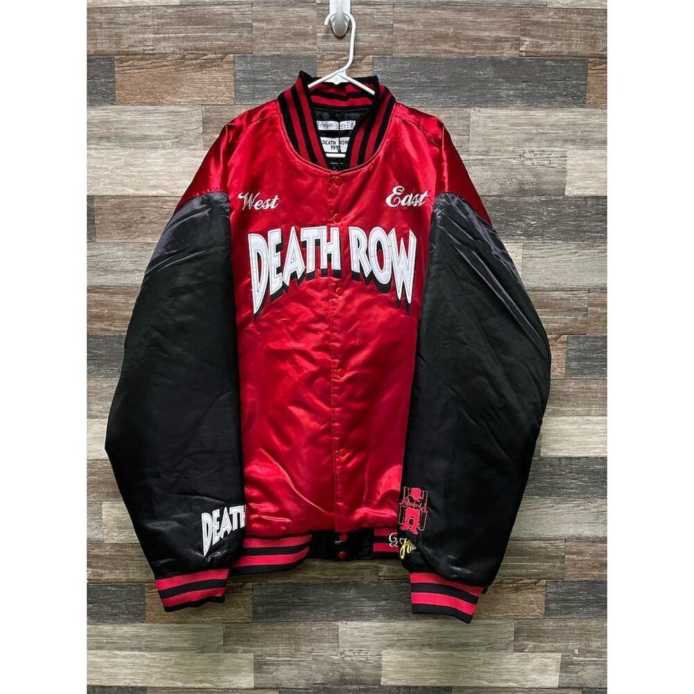 Death Row Records Red Bomber Jacket Mens SZ 7X XXXXXXXL Hip-Hop Streetwear NWT